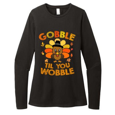 Thanksgiving Gobble Til You Wobble Gift Womens CVC Long Sleeve Shirt