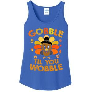 Thanksgiving Gobble Til You Wobble Gift Ladies Essential Tank