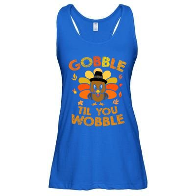 Thanksgiving Gobble Til You Wobble Gift Ladies Essential Flowy Tank