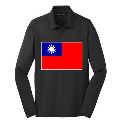 Taiwan Gift Taiwanese Tee Flag Souvenir Gift Silk Touch Performance Long Sleeve Polo