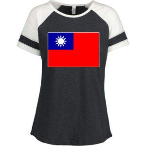 Taiwan Gift Taiwanese Tee Flag Souvenir Gift Enza Ladies Jersey Colorblock Tee