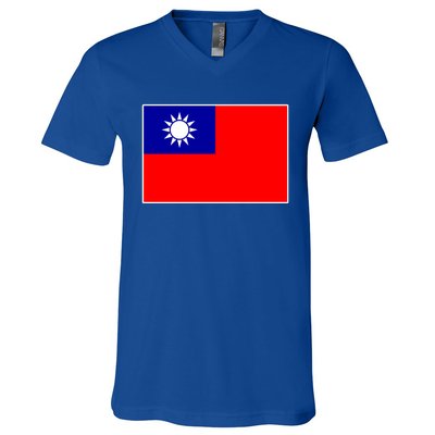 Taiwan Gift Taiwanese Tee Flag Souvenir Gift V-Neck T-Shirt