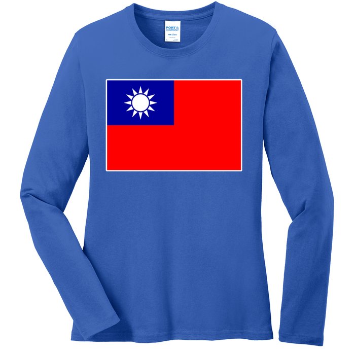 Taiwan Gift Taiwanese Tee Flag Souvenir Gift Ladies Long Sleeve Shirt