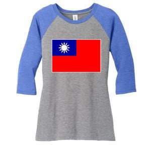 Taiwan Gift Taiwanese Tee Flag Souvenir Gift Women's Tri-Blend 3/4-Sleeve Raglan Shirt