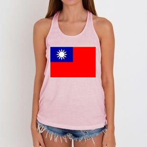 Taiwan Gift Taiwanese Tee Flag Souvenir Gift Women's Knotted Racerback Tank