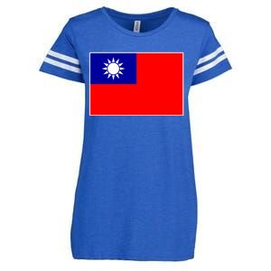 Taiwan Gift Taiwanese Tee Flag Souvenir Gift Enza Ladies Jersey Football T-Shirt