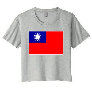 Taiwan Gift Taiwanese Tee Flag Souvenir Gift Women's Crop Top Tee