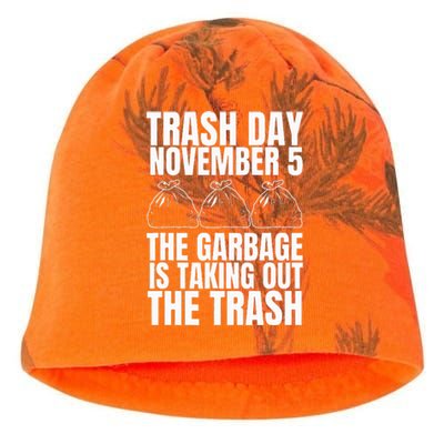 Trump Garbage Trash Day November 5 Garbage Taking Out Trash Kati - Camo Knit Beanie