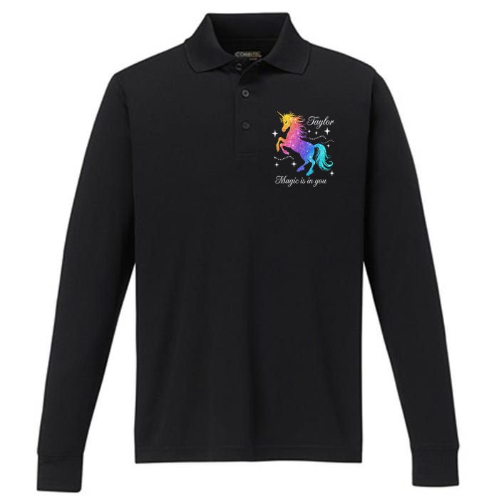 Taylor Gift Taylor Performance Long Sleeve Polo