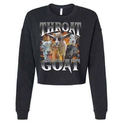 Throat Goat Cropped Pullover Crew