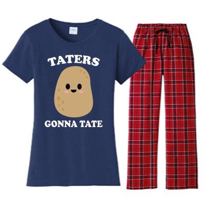 Taters Gonna Tate Funny Haters Women's Flannel Pajama Set