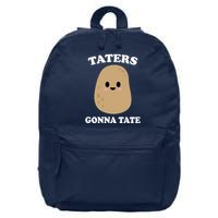 Taters Gonna Tate Funny Haters 16 in Basic Backpack