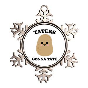 Taters Gonna Tate Funny Haters Metallic Star Ornament