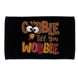 Thanskgiving Gobble Till You Wobble Turkey Face Microfiber Hand Towel