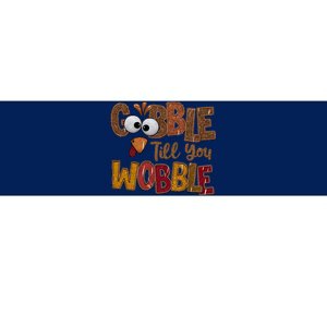 Thanskgiving Gobble Till You Wobble Turkey Face Bumper Sticker