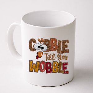 Thanskgiving Gobble Till You Wobble Turkey Face Coffee Mug