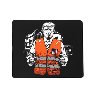 Trump Garbage Truck Vest Mousepad