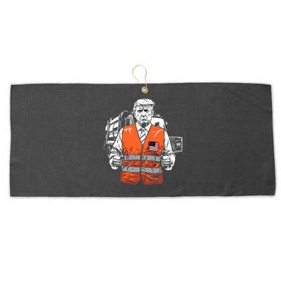 Trump Garbage Truck Vest Large Microfiber Waffle Golf Towel