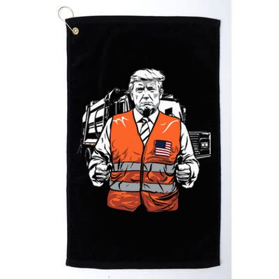 Trump Garbage Truck Vest Platinum Collection Golf Towel