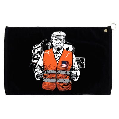 Trump Garbage Truck Vest Grommeted Golf Towel