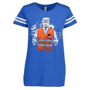 Trump Garbage Truck Vest Enza Ladies Jersey Football T-Shirt