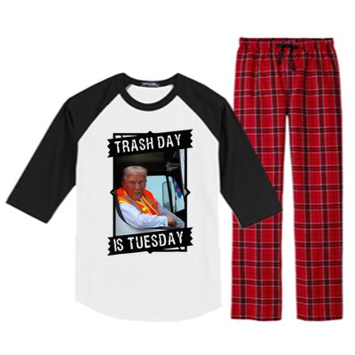 Trump Garbage Truck Trash Day Is Tuesday Raglan Sleeve Pajama Set