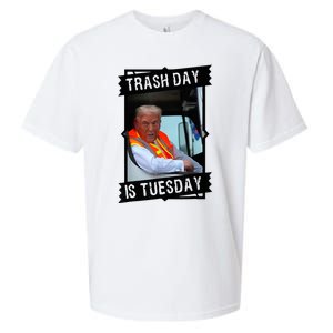 Trump Garbage Truck Trash Day Is Tuesday Sueded Cloud Jersey T-Shirt