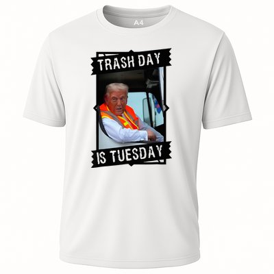 Trump Garbage Truck Trash Day Is Tuesday Cooling Performance Crew T-Shirt