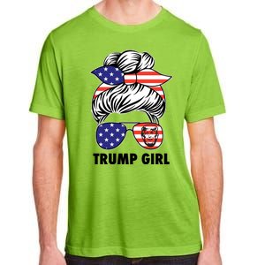 Trump Girl USA American Flag Sunglasses Bandana Adult ChromaSoft Performance T-Shirt