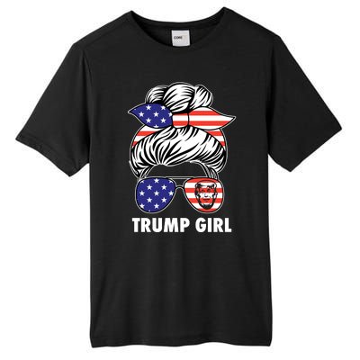 Trump Girl USA American Flag Sunglasses Bandana Tall Fusion ChromaSoft Performance T-Shirt