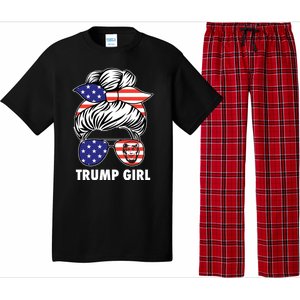 Trump Girl USA American Flag Sunglasses Bandana Pajama Set