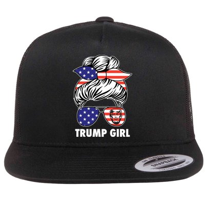 Trump Girl USA American Flag Sunglasses Bandana Flatbill Hat