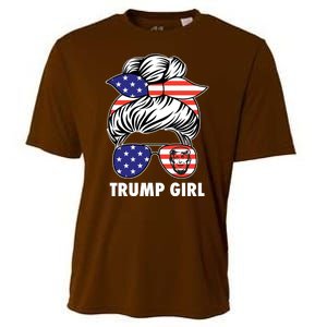 Trump Girl USA American Flag Sunglasses Bandana Cooling Performance Crew T-Shirt