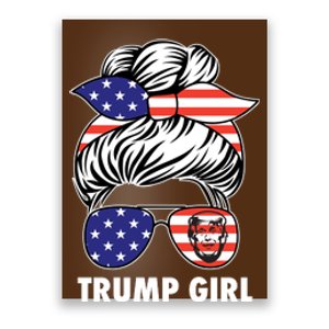 Trump Girl USA American Flag Sunglasses Bandana Poster