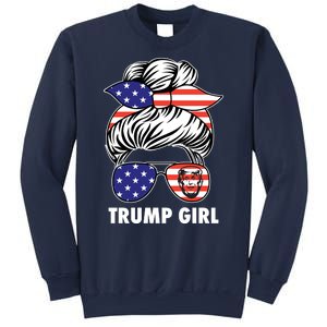 Trump Girl USA American Flag Sunglasses Bandana Sweatshirt