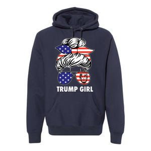 Trump Girl USA American Flag Sunglasses Bandana Premium Hoodie