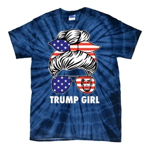 Trump Girl USA American Flag Sunglasses Bandana Tie-Dye T-Shirt