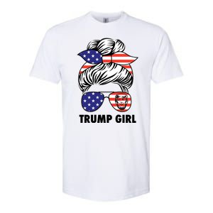 Trump Girl USA American Flag Sunglasses Bandana Softstyle CVC T-Shirt