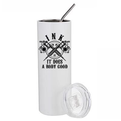 Tattoo Guns Vintage Ink Inked Funny Tattoo Artist Gift Stainless Steel Tumbler