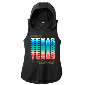 Texas Good Vibes Ladies PosiCharge Tri-Blend Wicking Draft Hoodie Tank