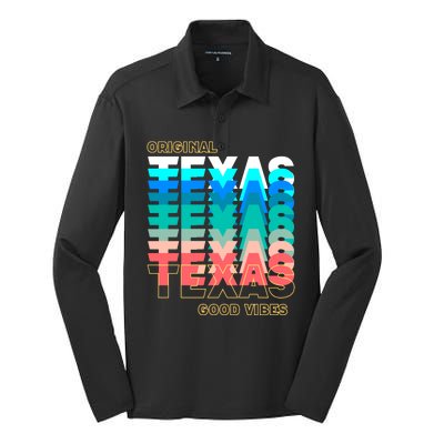 Texas Good Vibes Silk Touch Performance Long Sleeve Polo