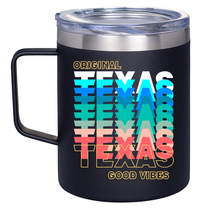 Texas Good Vibes 12oz Stainless Steel Coffee Mug