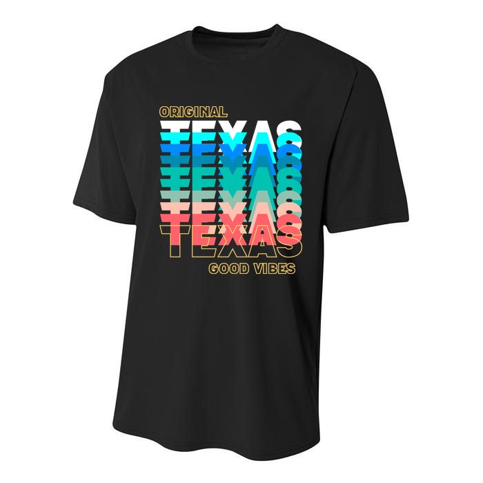 Texas Good Vibes Youth Performance Sprint T-Shirt