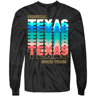 Texas Good Vibes Tie-Dye Long Sleeve Shirt
