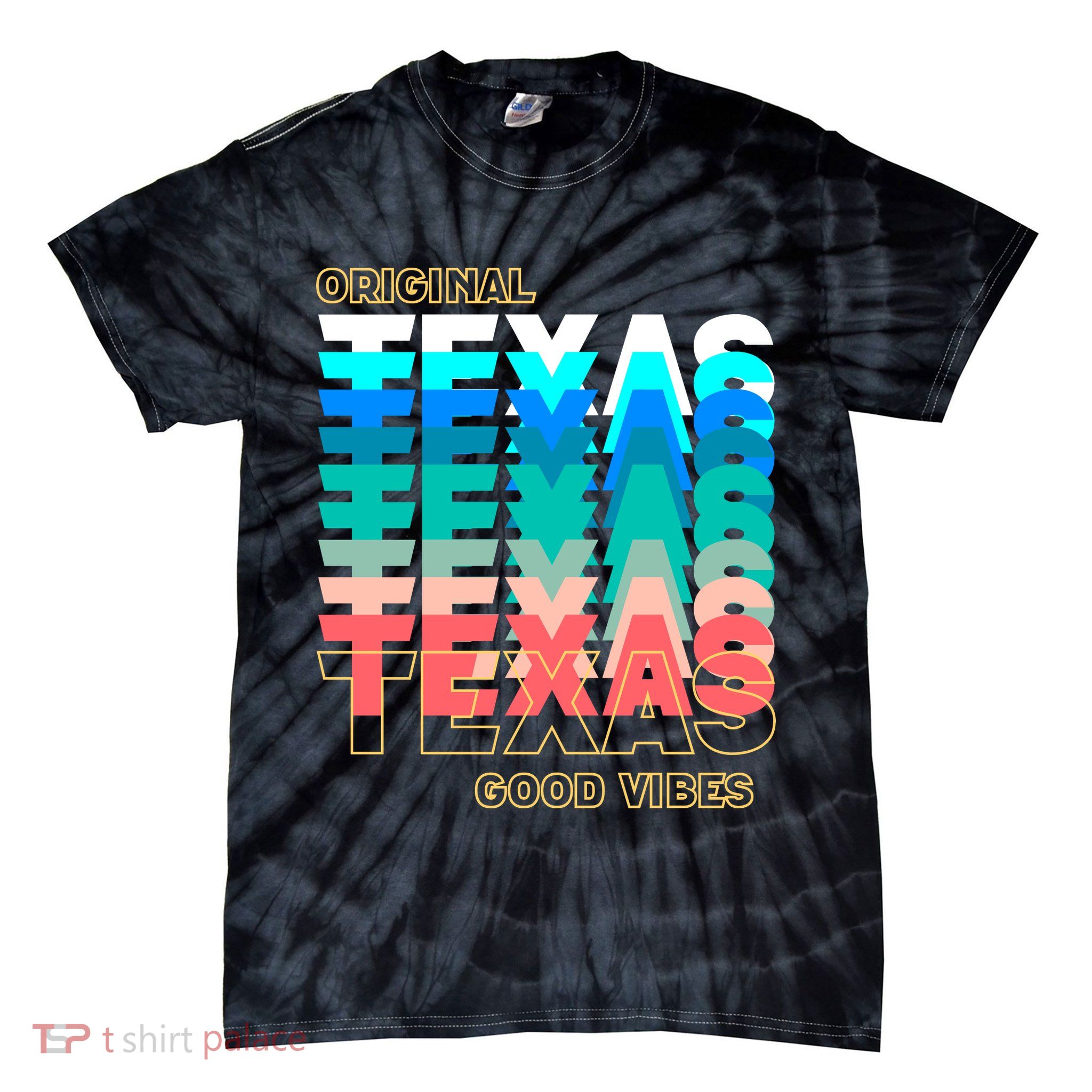 Texas Good Vibes Tie-Dye T-Shirt