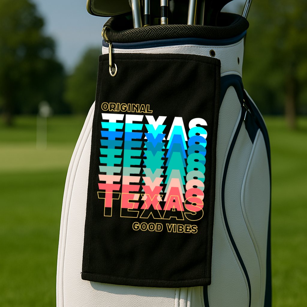 Texas Good Vibes Golf Towel