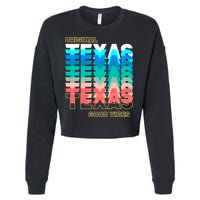 Texas Good Vibes Cropped Pullover Crew