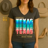 Texas Good Vibes Women's V-Neck T-Shirt