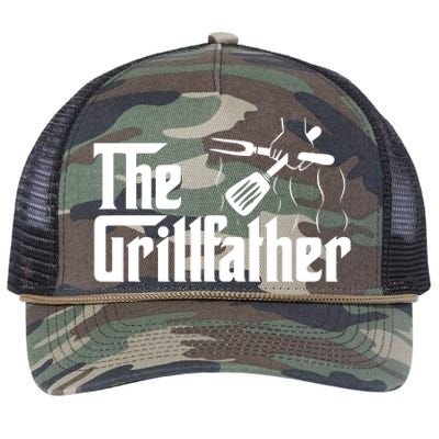 The Grillfather Vintage BBQ Grill | Chef Retro Rope Trucker Hat Cap