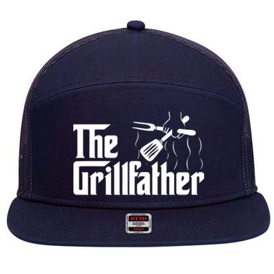 The Grillfather Vintage BBQ Grill | Chef 7 Panel Mesh Trucker Snapback Hat